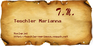 Teschler Marianna névjegykártya